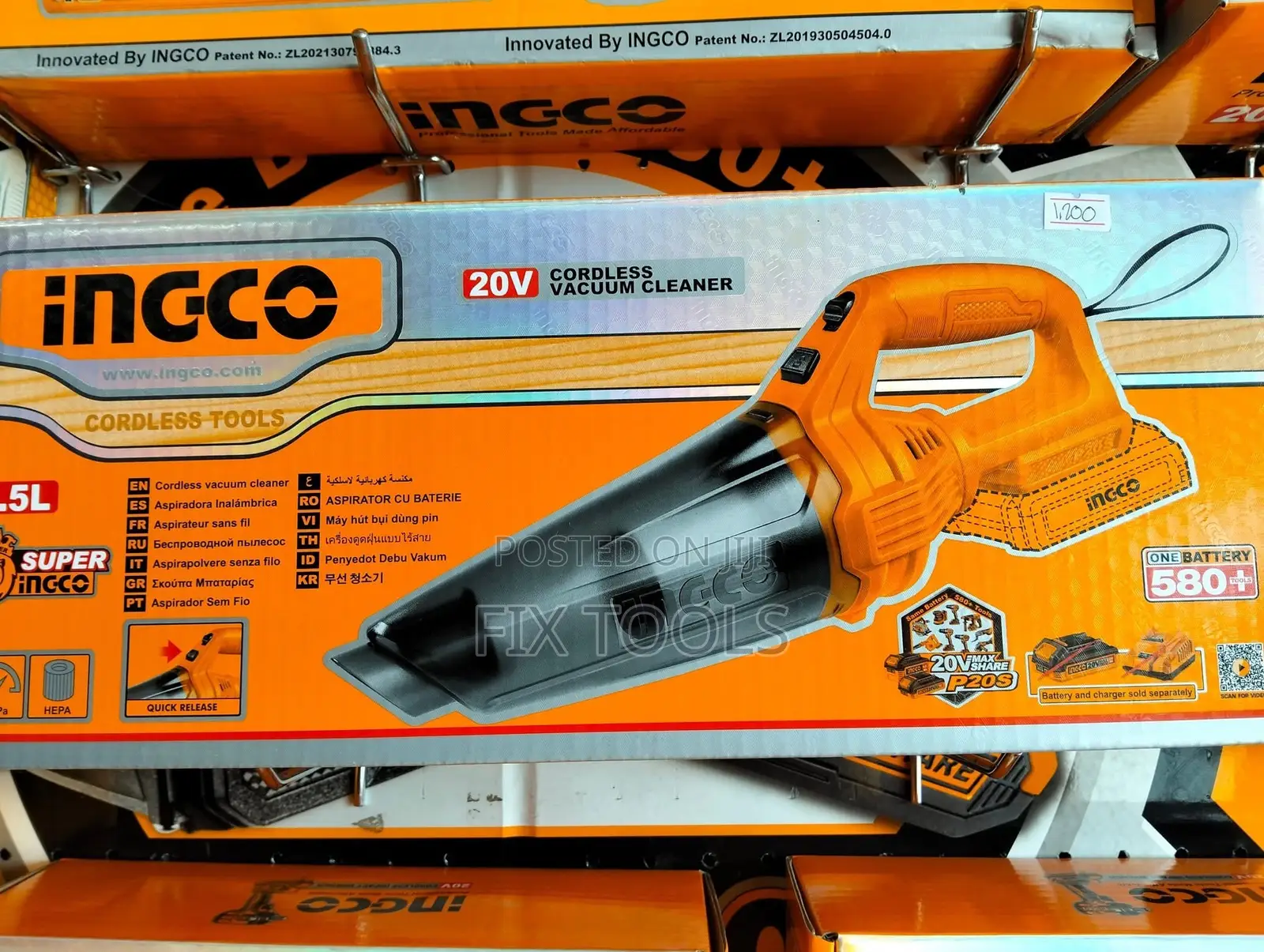 Ingco 20v Cordless Handheld Vacuum Cleaner,