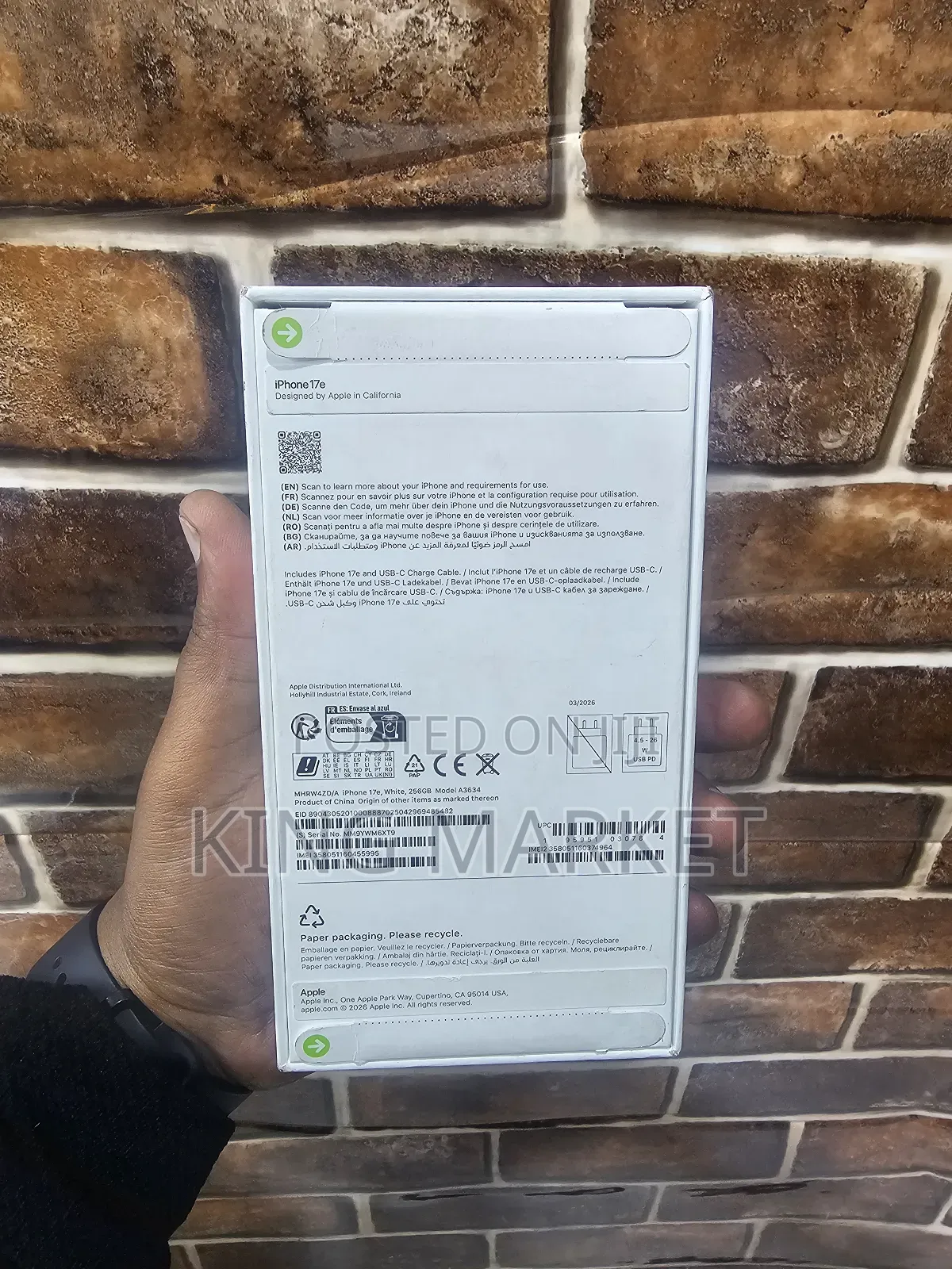New Apple iPhone 17e 256 GB White