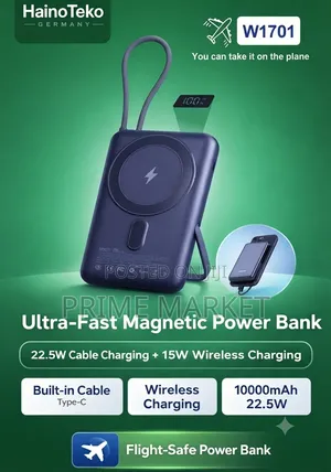Hainoteko Wmah Power Bank | Magnetic Wireless Charging 22.5w