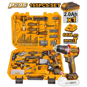 Seo Title Ingco 20v Cordless Drill 216-Piece Tool Kit