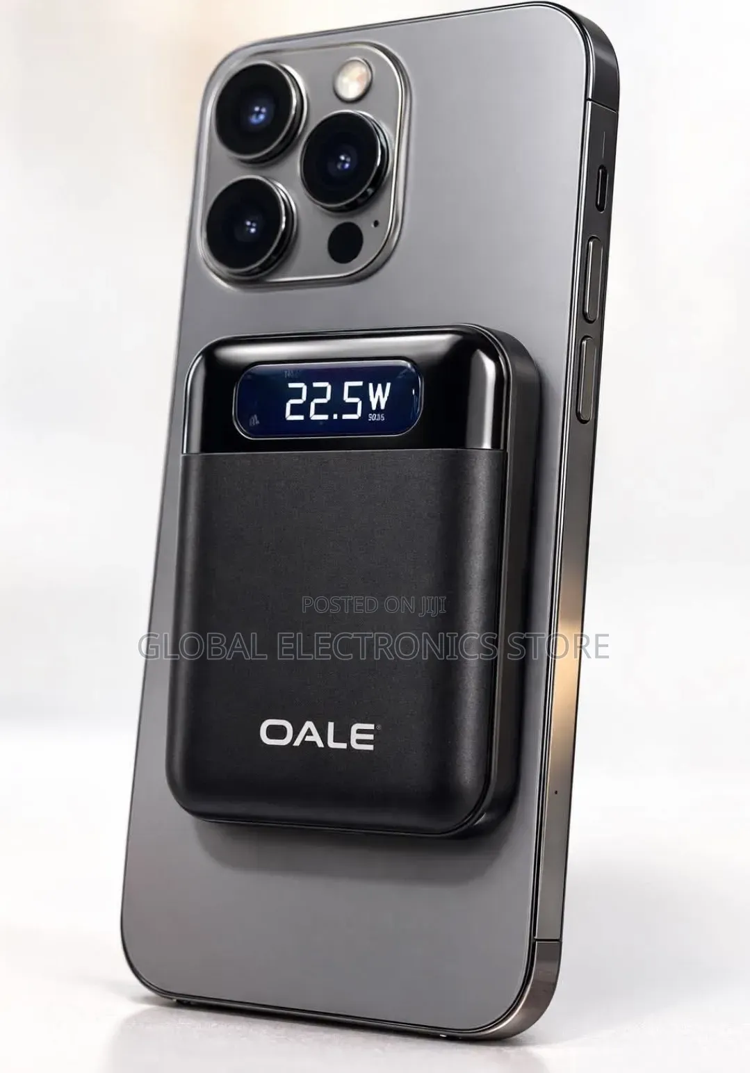 Super Fast Charging Wireless Power Bank With Cable Attach on It