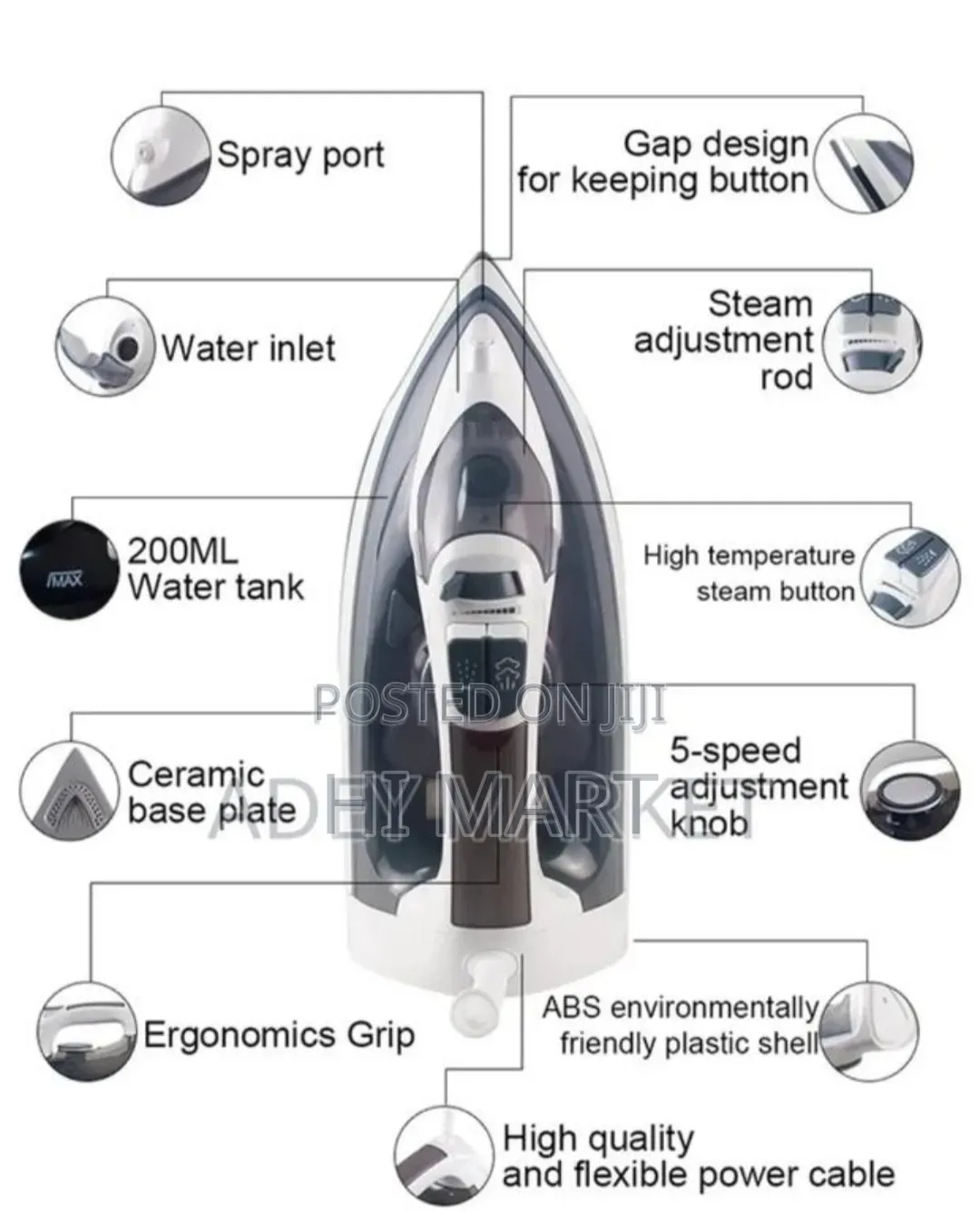Home Time Top Quality Cloth Steamer(2200watt)