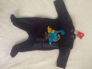 New Born Navy Velvet/Plush Baby Sleepsuit