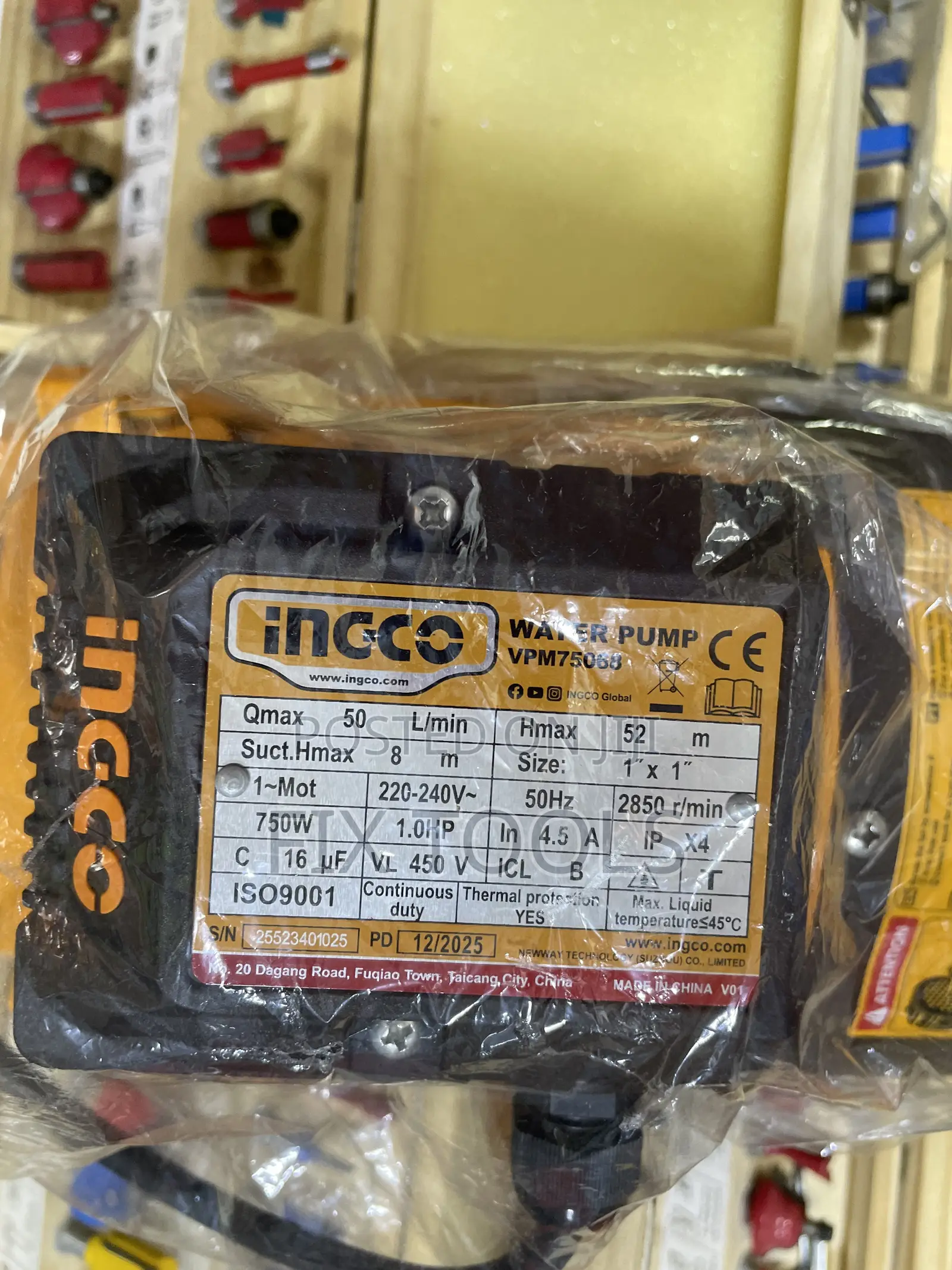 Ingco Vpm75068 Water Pump With a 1.0hp