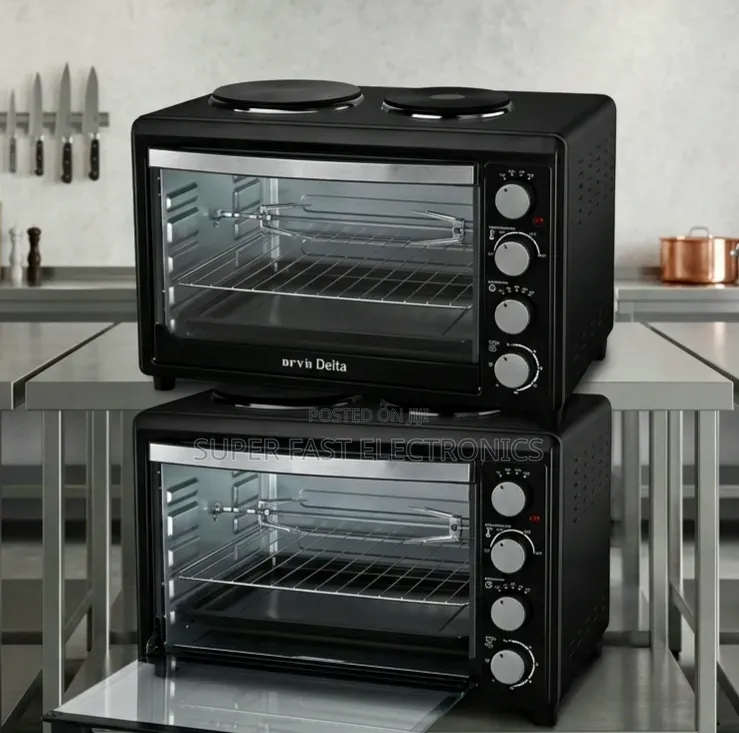 Delta Mini Oven 48l Europe Electric Oven With Dual Hot Plates – 1500w