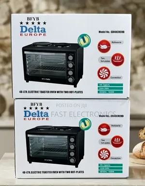 Delta Mini Oven 48l Europe Electric Oven With Dual Hot Plates – 1500w