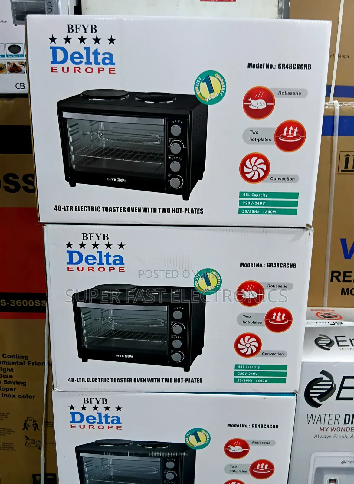 Delta Mini Oven 48liter Delta Europe (Bfyb)Powerful 1500w