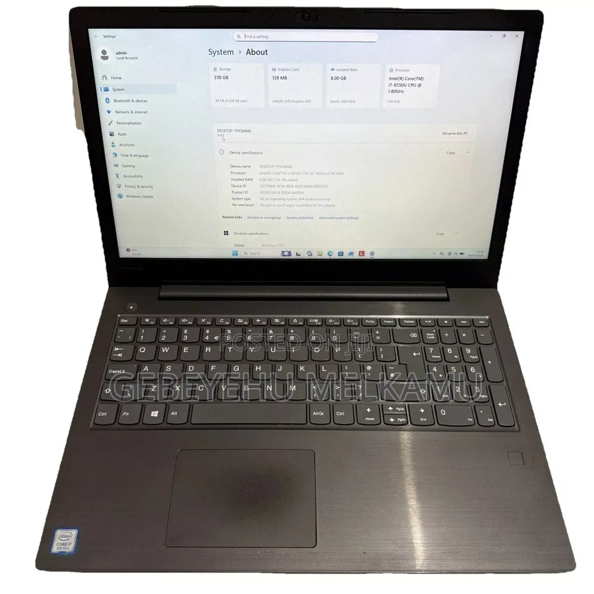 New Laptop Lenovo 8GB Intel Core i7 SSD 1T