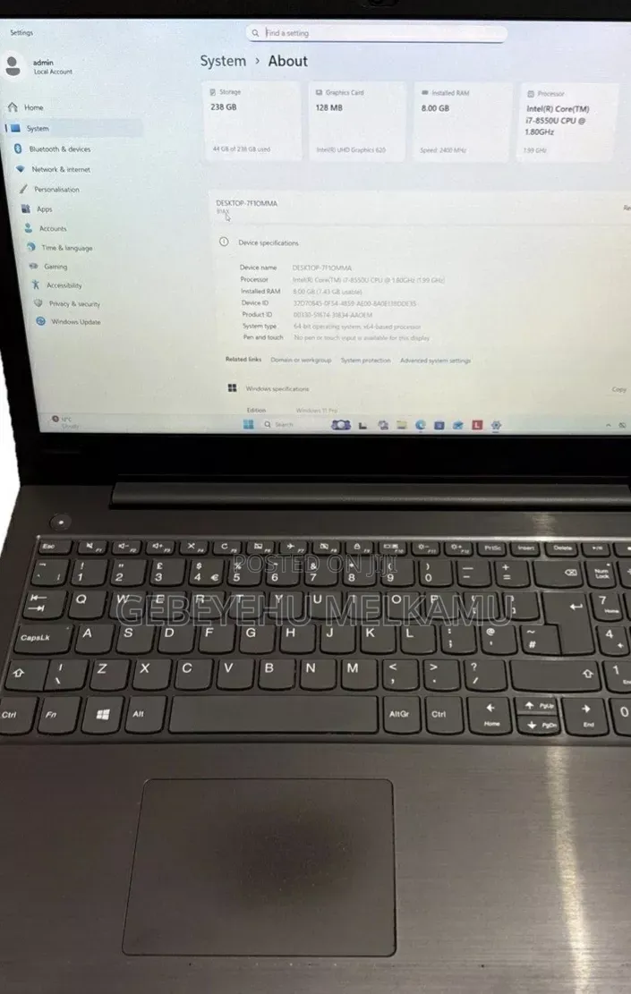 New Laptop Lenovo 8GB Intel Core i7 SSD 1T
