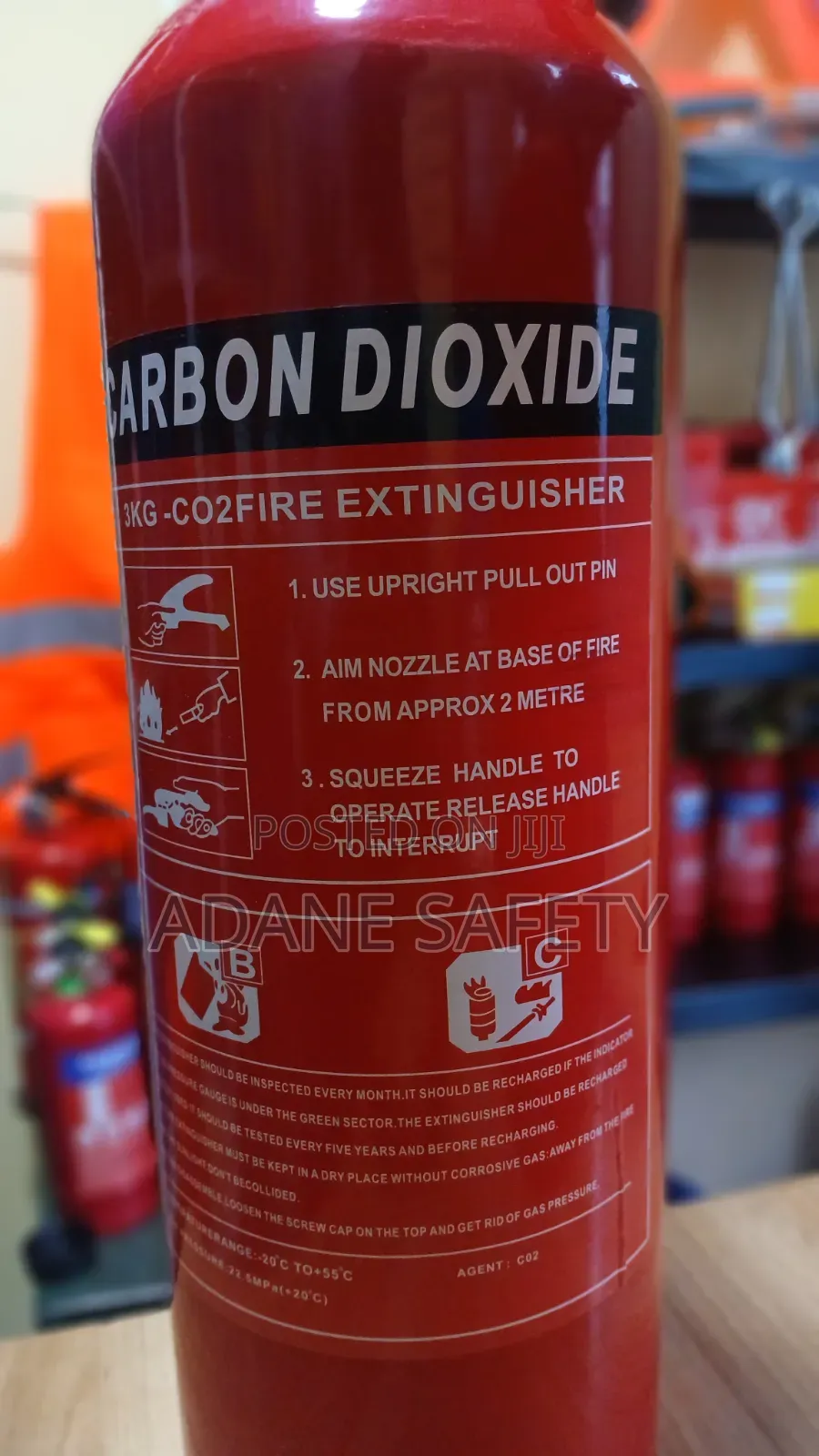 3kg Co2 Fire Extinguisher From Adane Safety