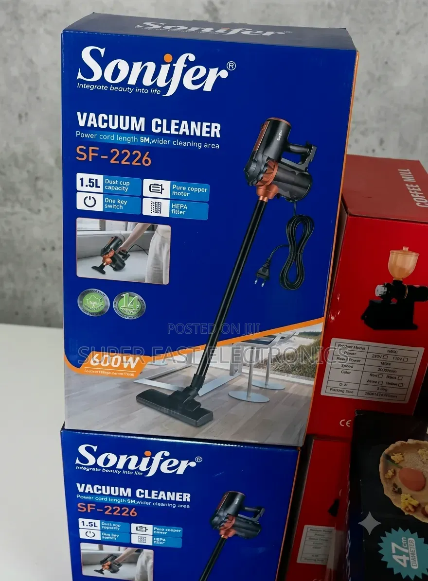 Sonifer Vacuum Cleaner 600w High-Suction Stick Handheld Vacuum 1.5l