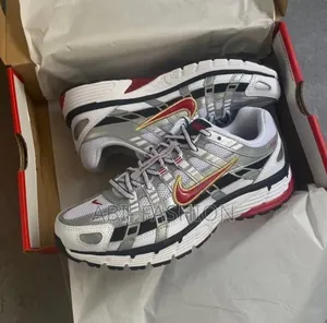Nike P6000 "Silver Varsity Red" Unisex Sneaker Shoes
