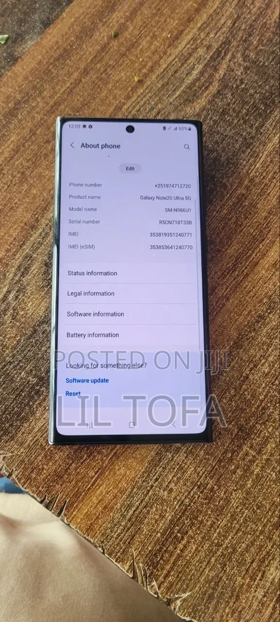 Samsung Galaxy Note 20 Ultra 5G 128 GB Black