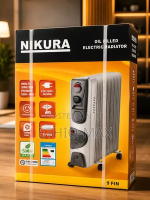 Nikura Oil Heater Electric Radiator With Fan – Original 9 Fin