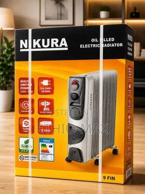 Nikura Oil Heater Electric Radiator With Fan – Original 9 Fin