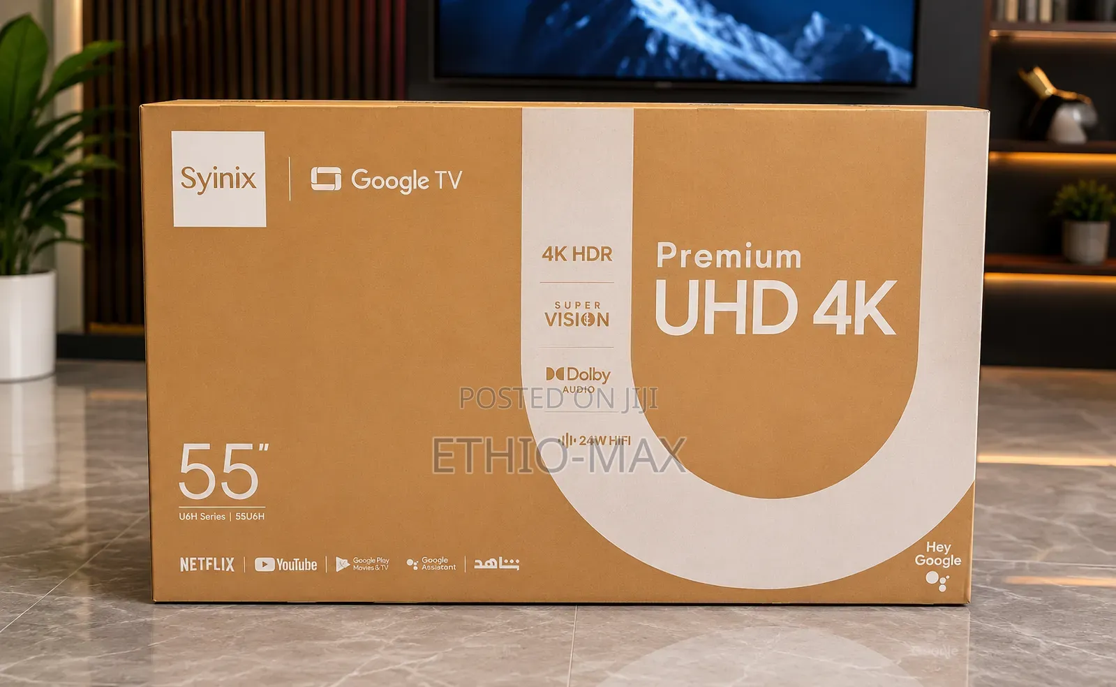 Syinix 55" Smart Google Tv – Qled Uhd | New Arrival 2026