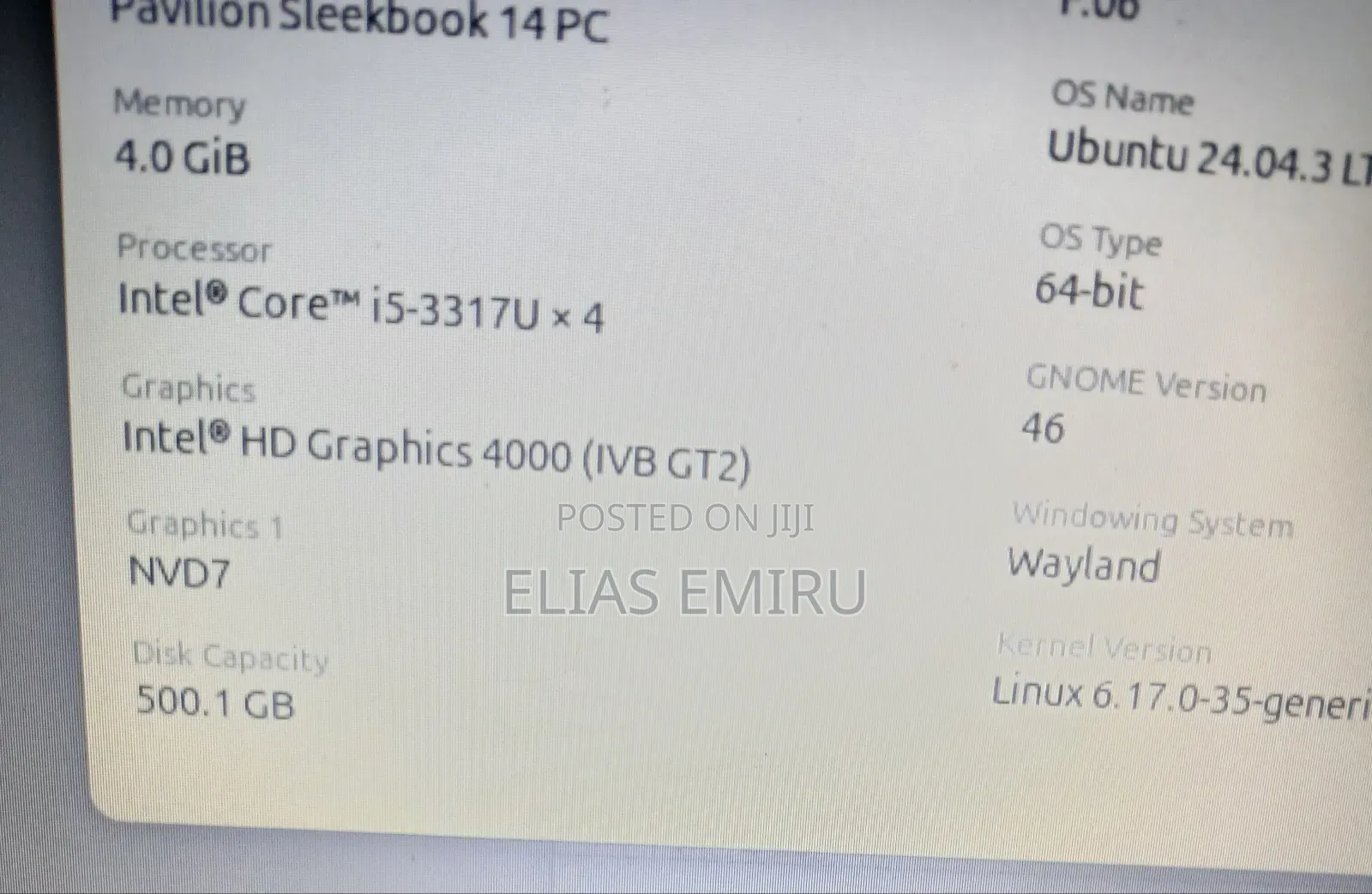 Laptop HP Pavilion 14 4GB Nvidia HDD 500GB