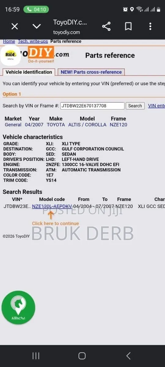 Toyota Corolla 2007 Silver