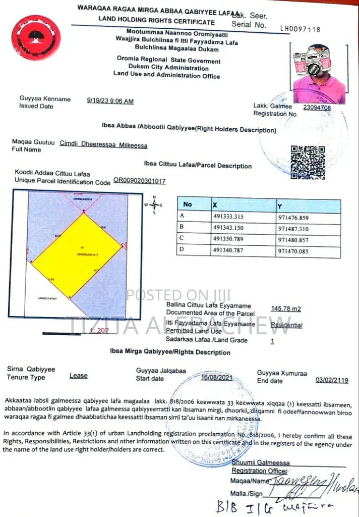 Furnished 5bdrm House in Dukem Polis Sefer, East Shewa for sale