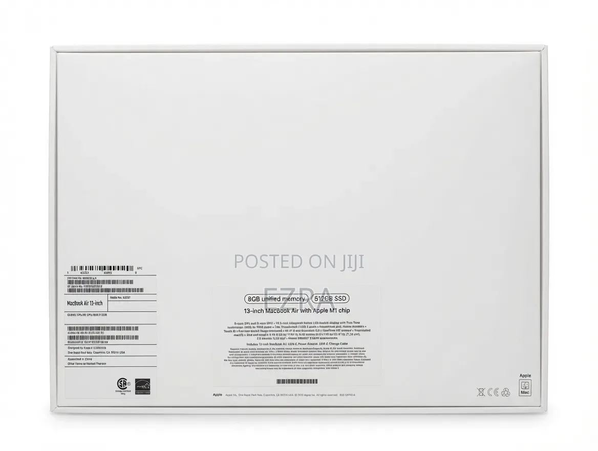 New Laptop Apple MacBook Air 2020 M1 8GB Apple M1 SSD 512GB