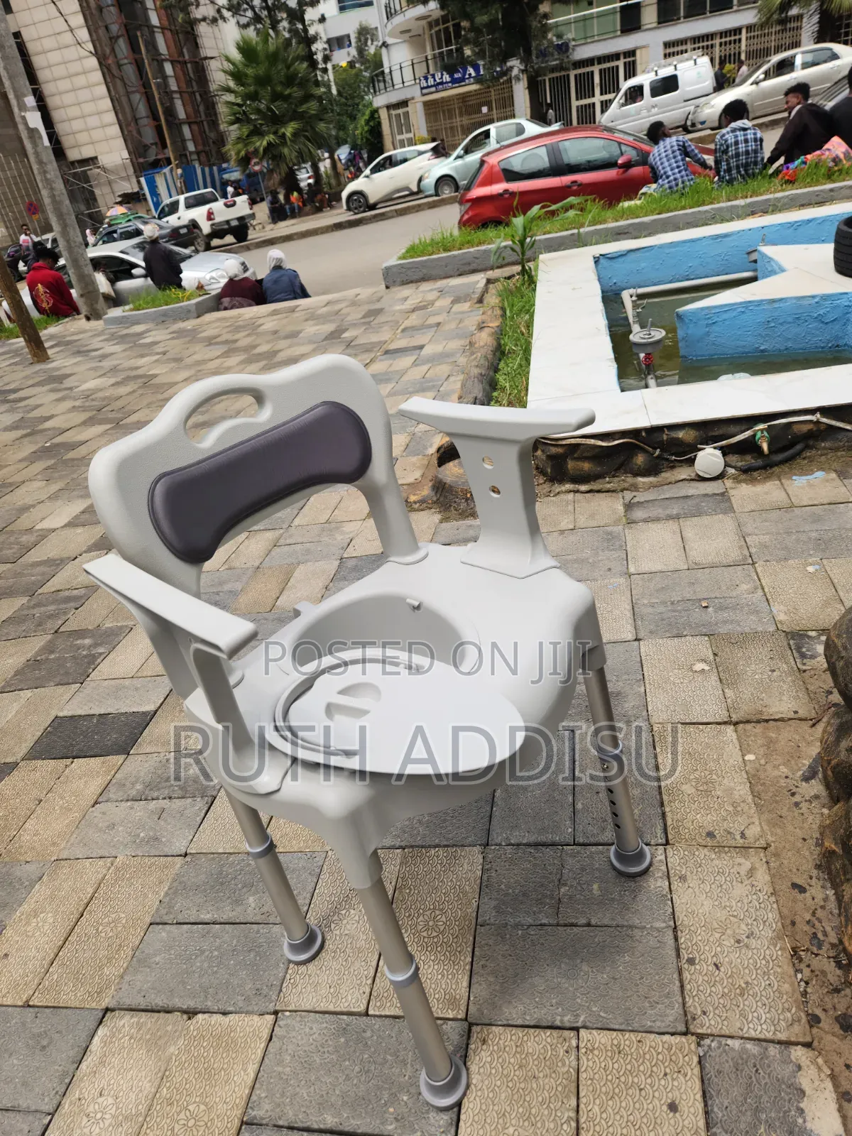 , Toilet, Bath and Shower Chair, 3 in 1, 6-Level Commode Chair