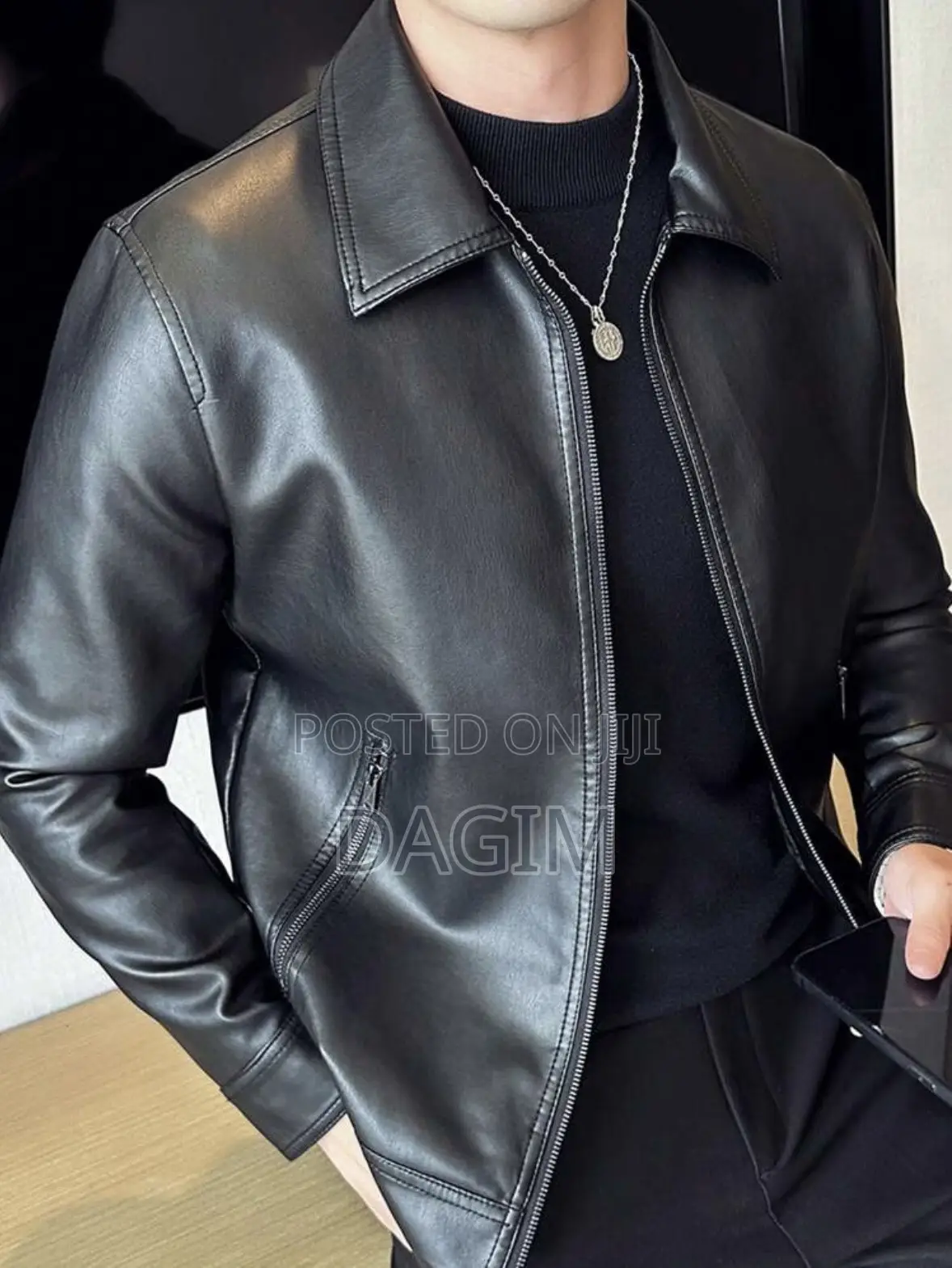 European Standard Men’S Black Leather Jacket | Italian Style Jacket