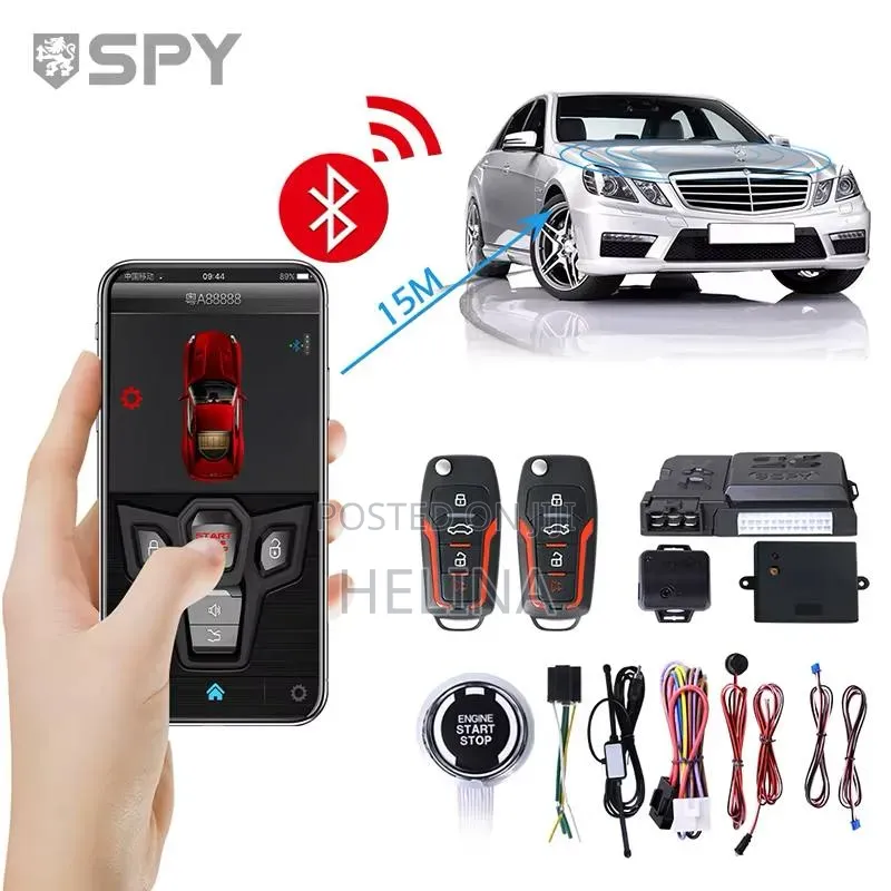 Spy Smart Car Alarm Security Remote App Control One Way Anti-Theft