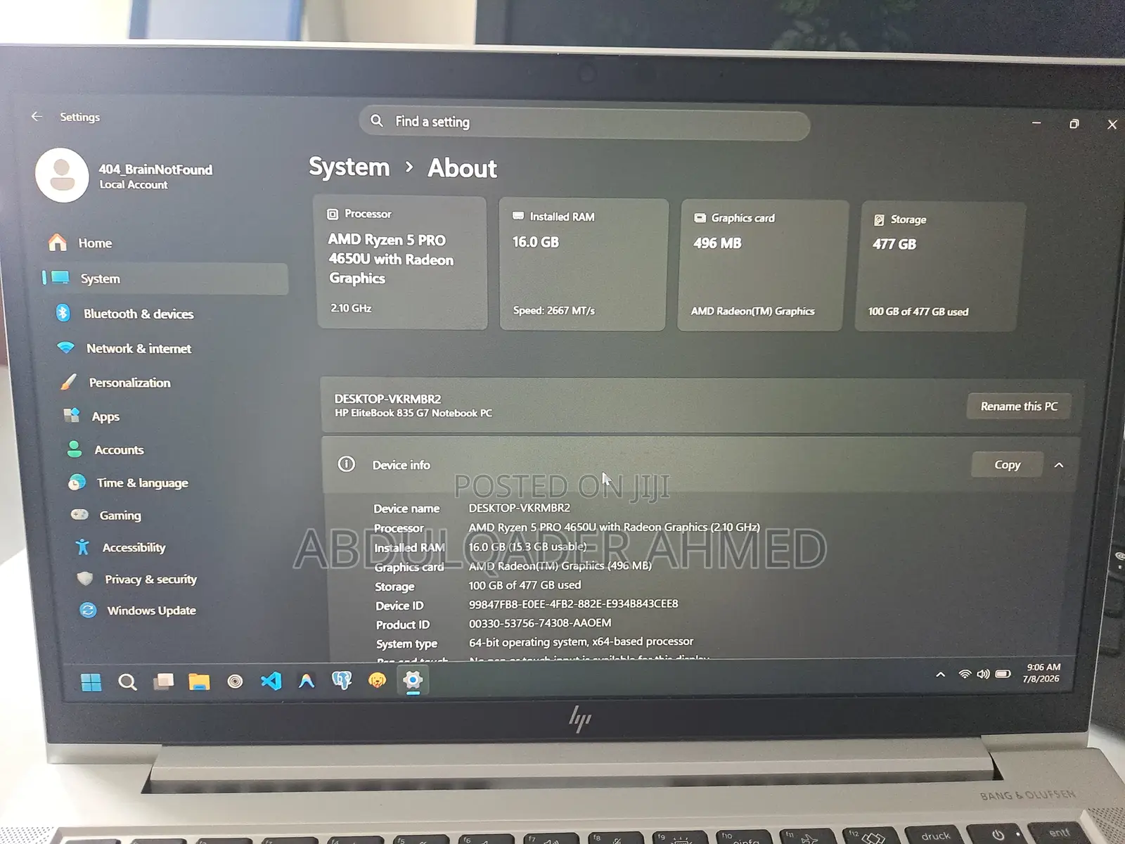 New Laptop HP 14-dq1025cl 16GB AMD Ryzen 5 SSD 512GB