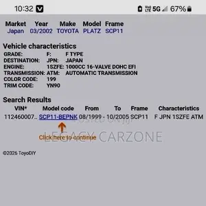 Toyota Platz 2002 Silver