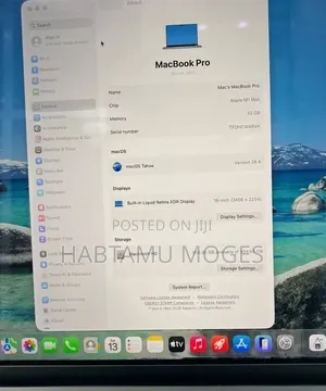 New Laptop Apple MacBook Pro 2021 M1 32GB SSD 1T
