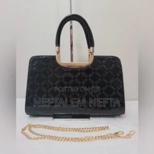 Black Leopard Print Square Bag