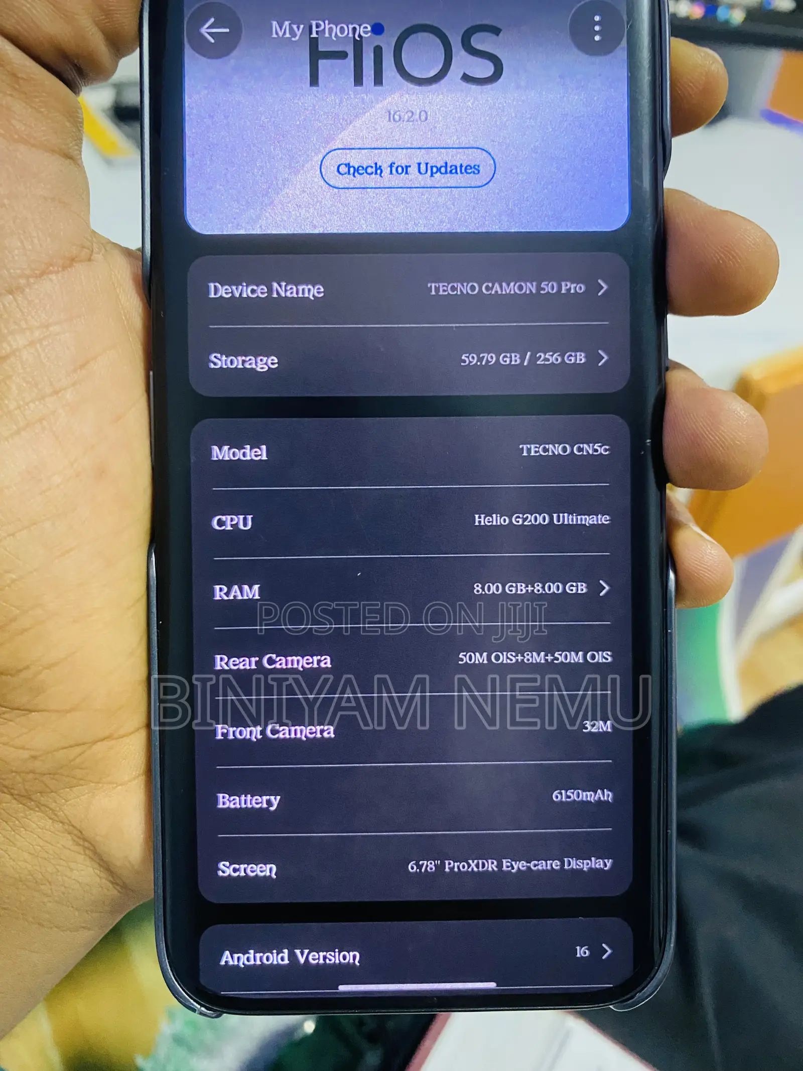 New Tecno Camon 50 Pro 256 GB Black