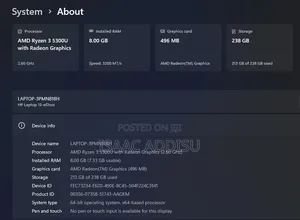Laptop HP Pavilion 15 8GB AMD Ryzen 3 SSD 256GB