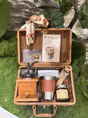 Unique Coffee Basket Gift Set