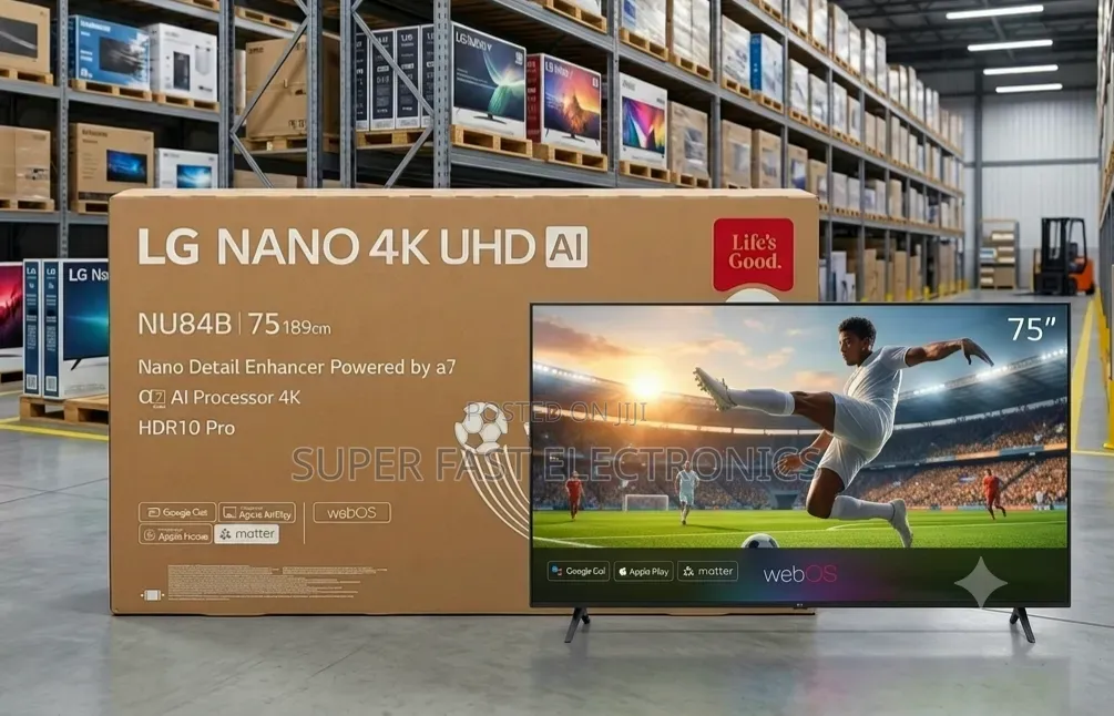 Lg 75 Inch Tv Nano Uhd Smart Α7 Ai Processor , Hdr10 Pro, Webos