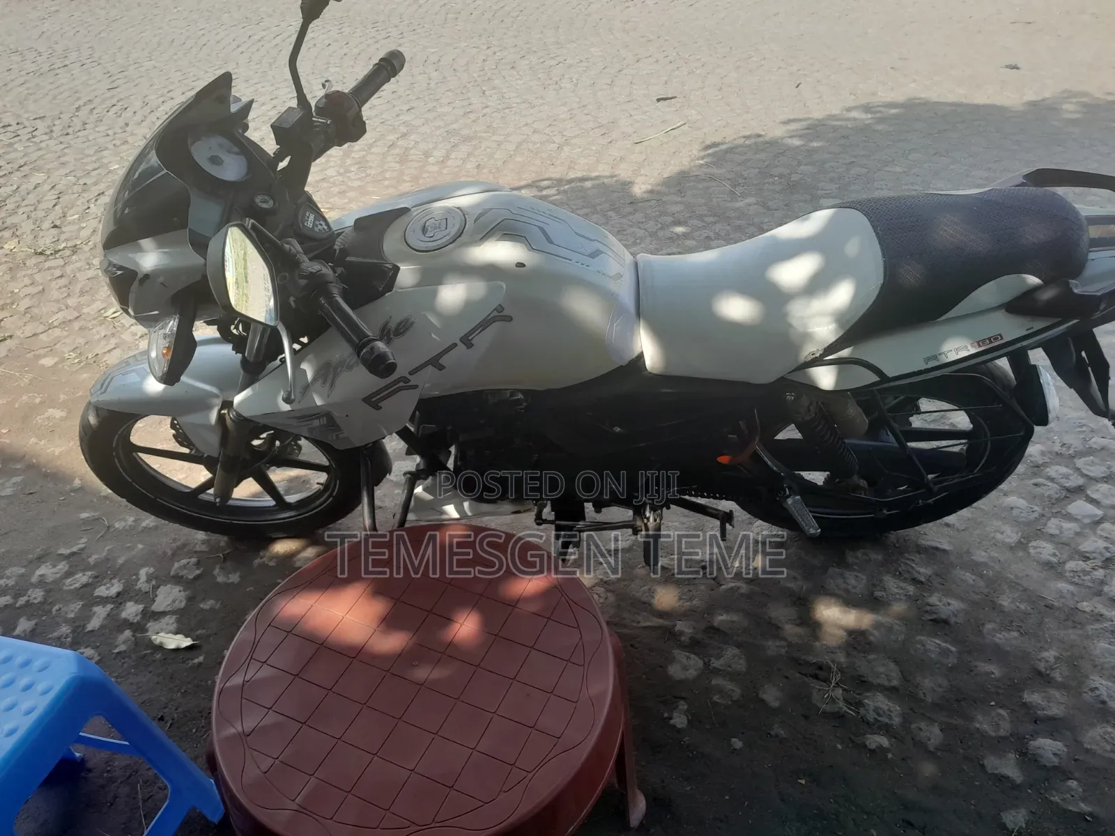 New TVS Apache 180 RTR 2018 White