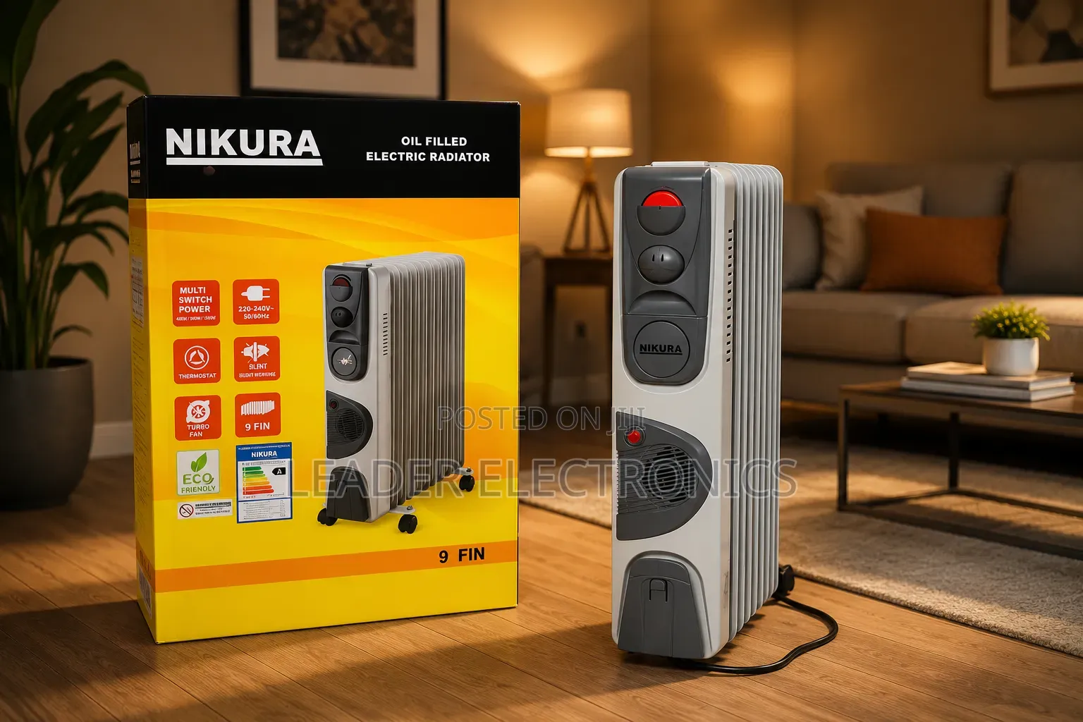 Nikura Oil Heater 9 Fin – Original | Free Delivery