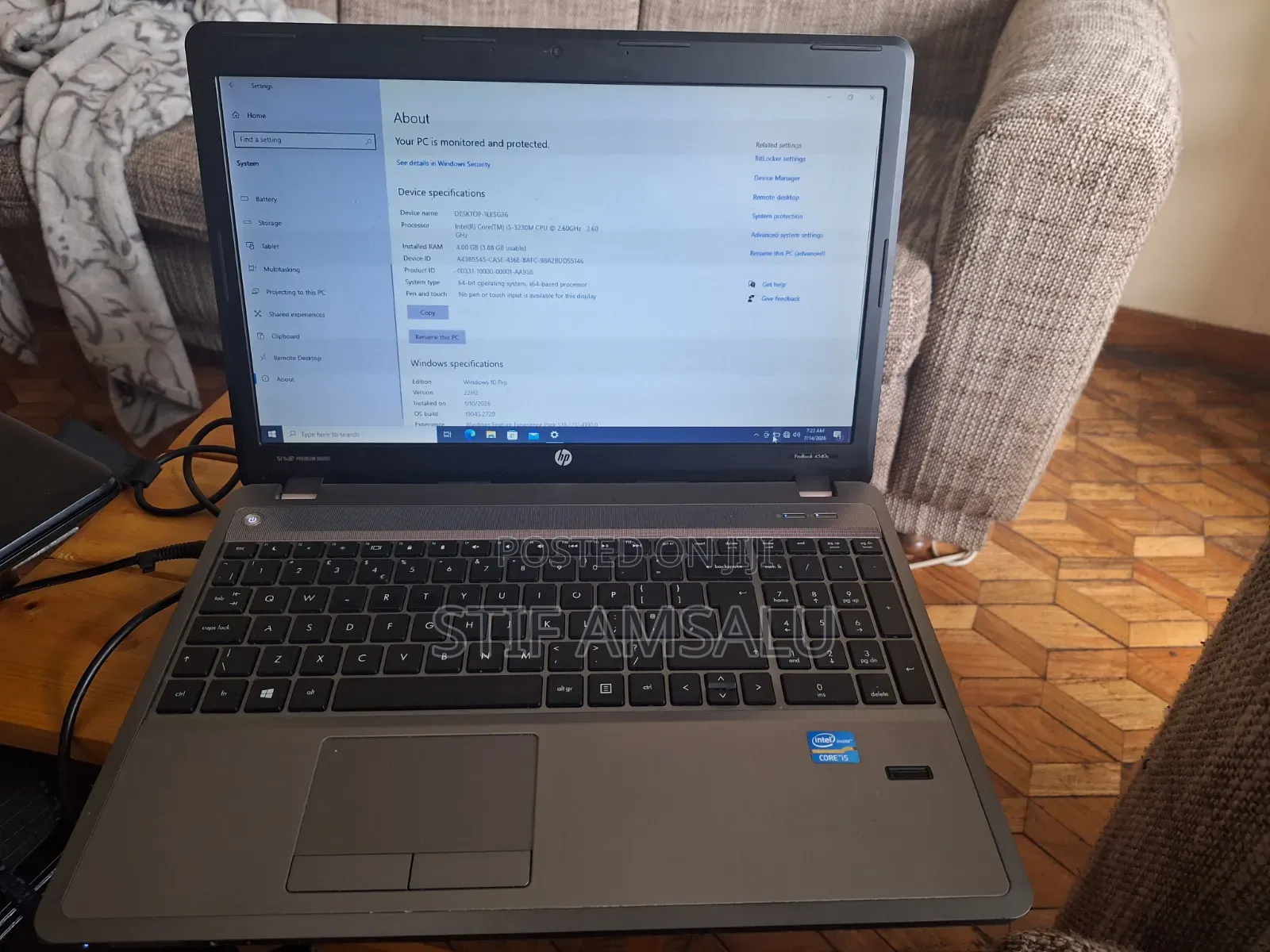 Laptop HP ProBook 4540S 4GB Intel Core i5 HDD 256GB