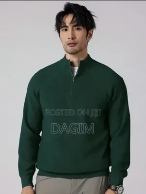 European Standard Men’S Green Quarter Zip Sweater | Italian Style