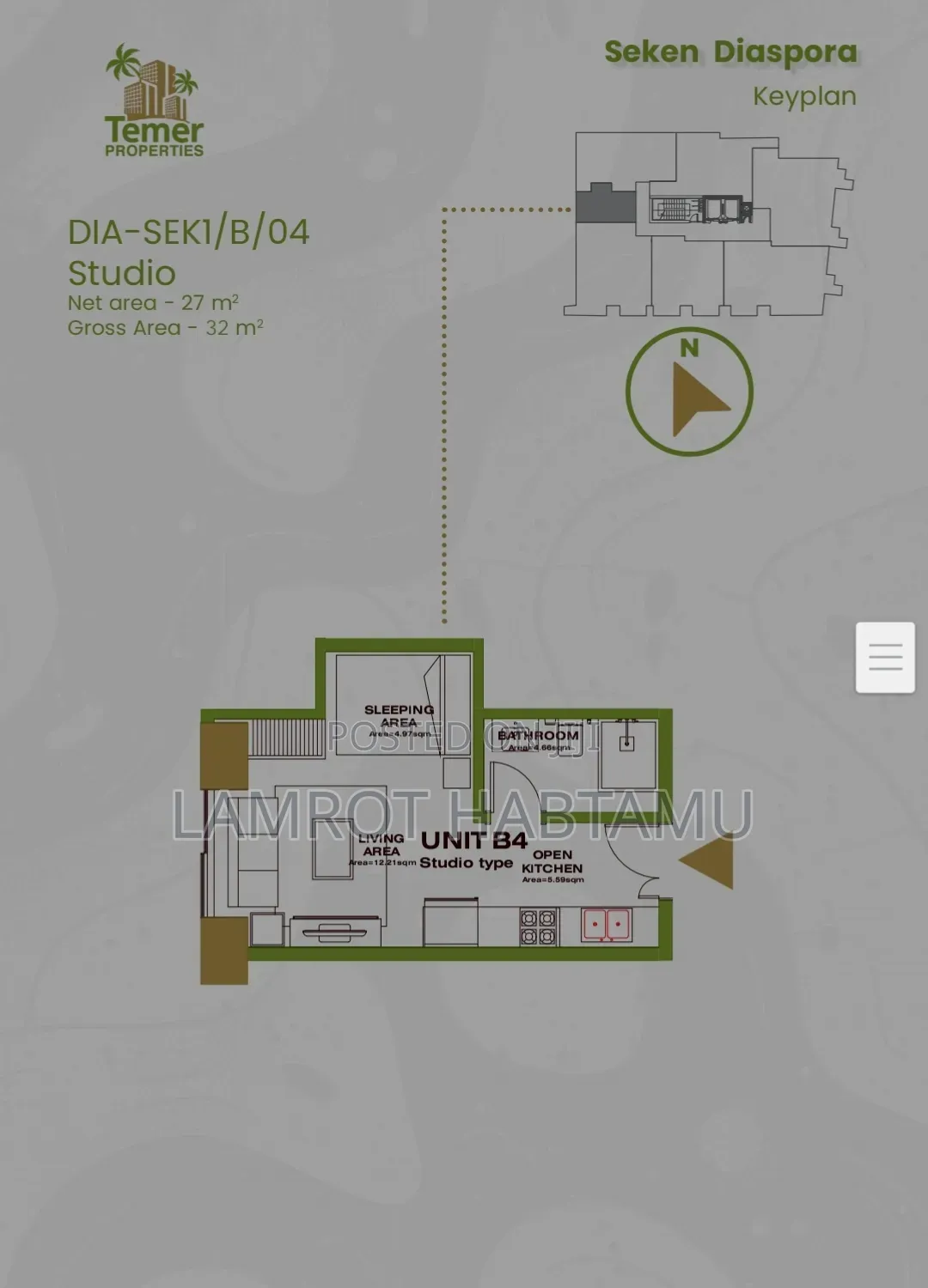 1bdrm Apartment in Temer Real Estate, Bole for sale