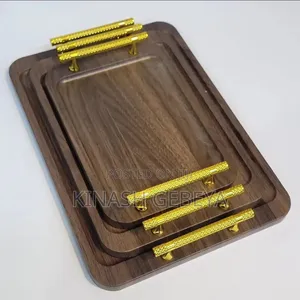 3pcs Wood Serving Tray Set