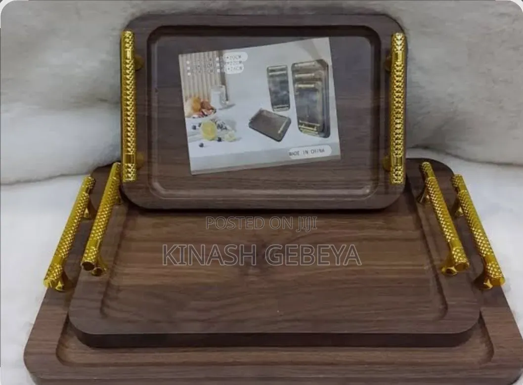 3pcs Wood Serving Tray Set
