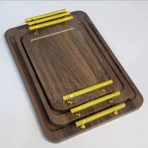 High Quality Wood Food and Drink Serving Tray(3pcs)
