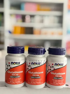 30 Veg Capsules 500mg Glutathione Detox Support With Milk Thistle