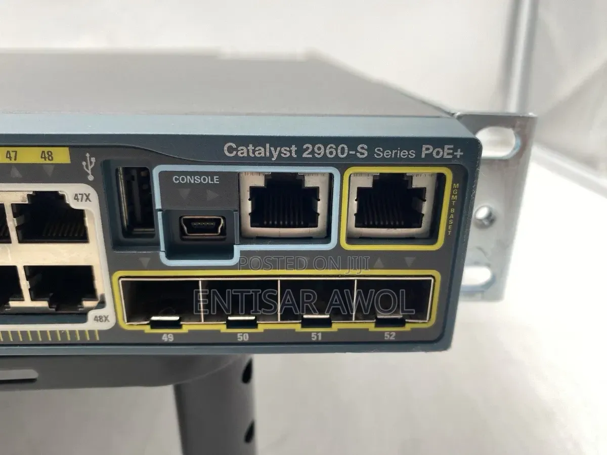 Cisco Catalyst WS-C2960S-48FPS-L 48 Port PoE+ Gigabit Network Switch