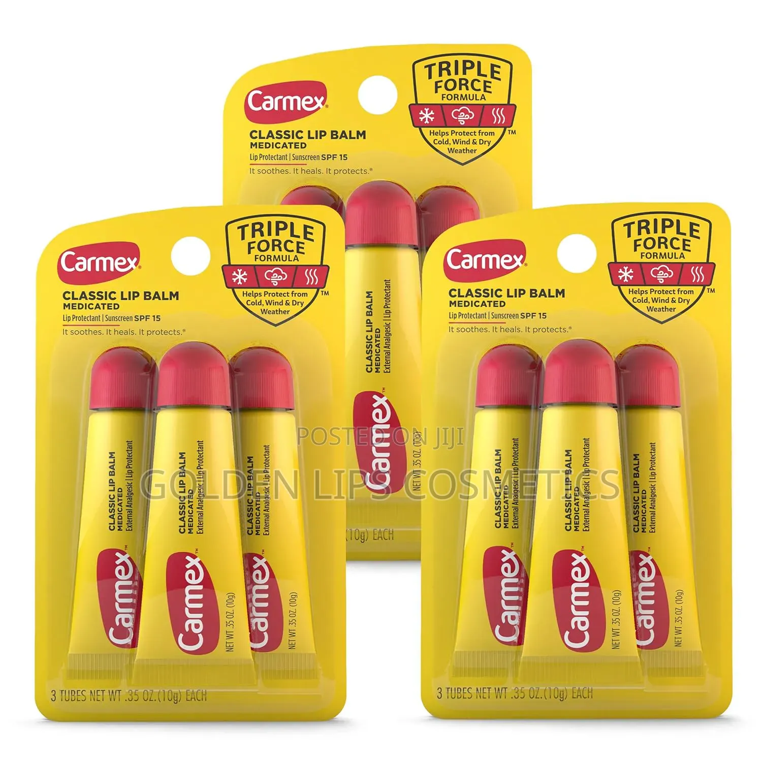 Carmex Classic Medicated Lip Balm 3 Pack – Dry Chapped Lip Care