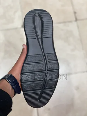 Textured Hybrid Dress-Sneaker: Sleek Black White