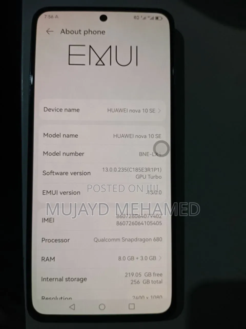 New Huawei nova 10 SE 256 GB Silver