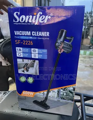 Sonifer Vacuum Cleaner 1.5Liter • Power: 600W High-Performance Motor