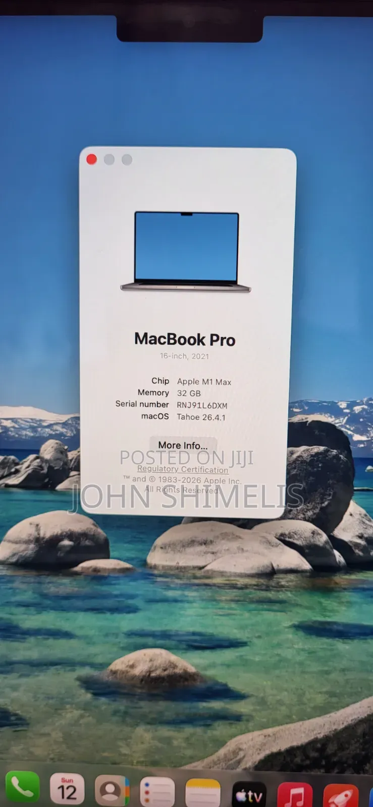 New Laptop Apple MacBook Pro 2021 M1 Max 32GB Apple M1 Max SSD 1T